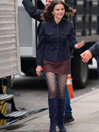 Selena Gomez Street Style 2025 Cotton Jacket