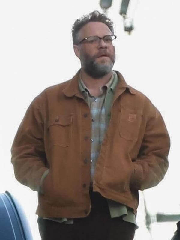 Seth Rogen The Invite 2026 Brown Cotton Jacket