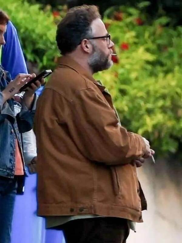 Seth Rogen The Invite 2026 Brown Cotton Jacket