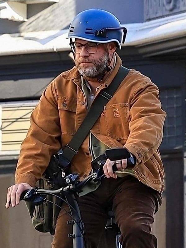 Seth Rogen The Invite 2026 Brown Cotton Jacket