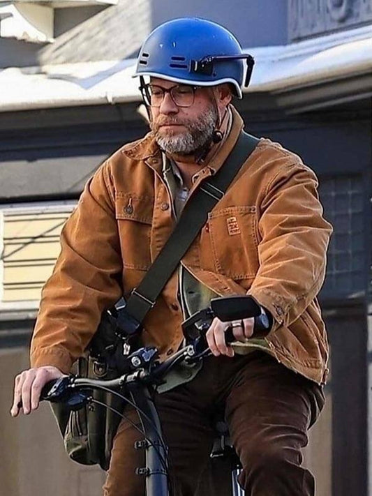 Seth Rogen The Invite 2026 Brown Cotton Jacket