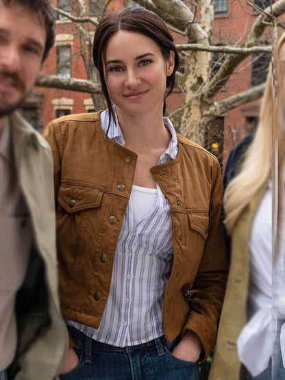 Shailene Woodley Count My Lies 2026 Suede Jacket