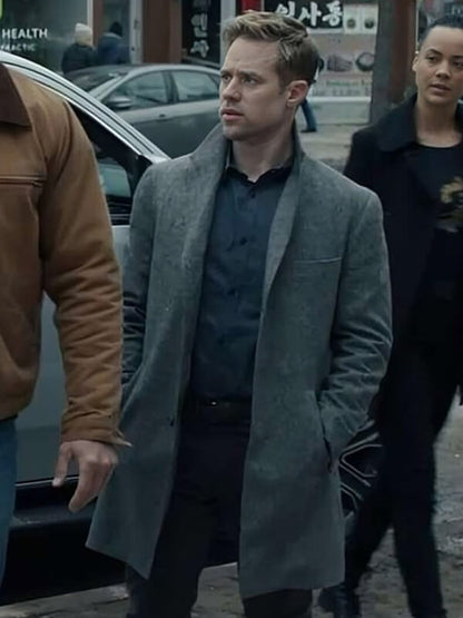 Shaun Sipos Reacher David O’Donnell Gray Wool Coat