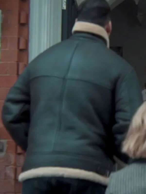 Silent Witness Jack Hodgson Black Shearling Jacket