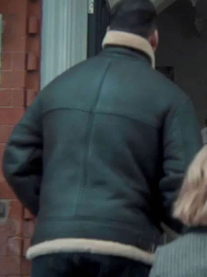 Silent Witness Jack Hodgson Black Shearling Jacket