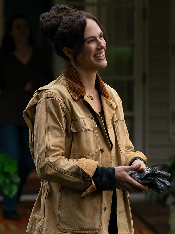 Silo S03 Jessica Brown Findlay Brown Cotton jacket