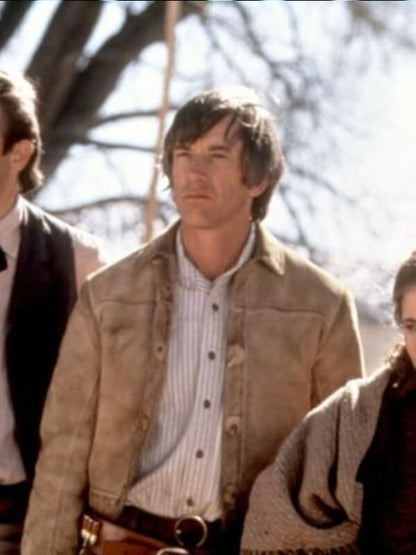 Silverado Scott Glenn Beige Suede Leather Jacket