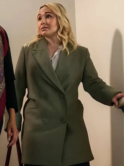 Sleepwalker 2026 Hayden Panettiere Green Wool Coat