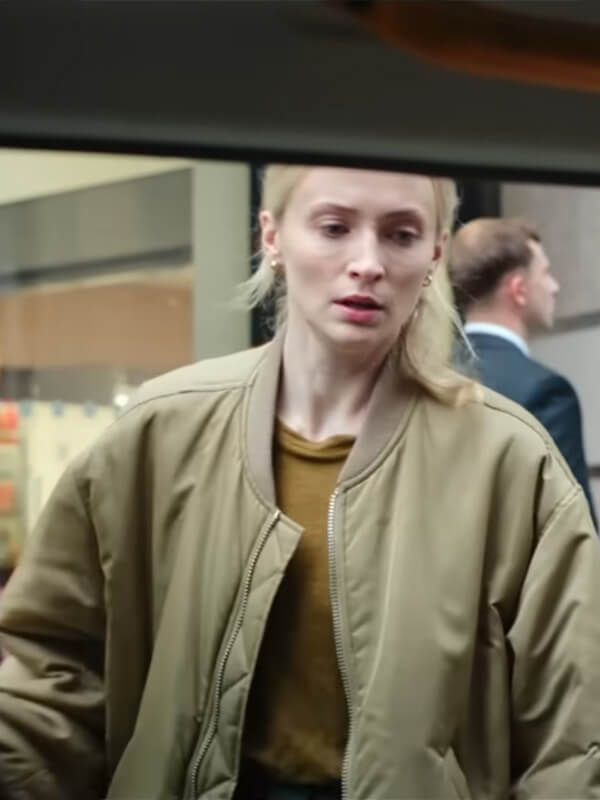 Sophie Turner Steal 2026 Zara Dunne Bomber Jacket