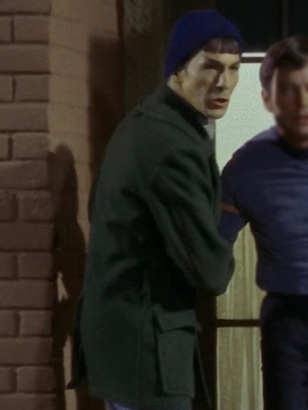 Spock Star Trek Leonard Nimoy Green Wool Peacoat