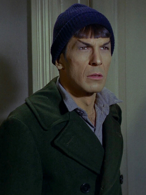 Spock Star Trek Leonard Nimoy Green Wool Peacoat