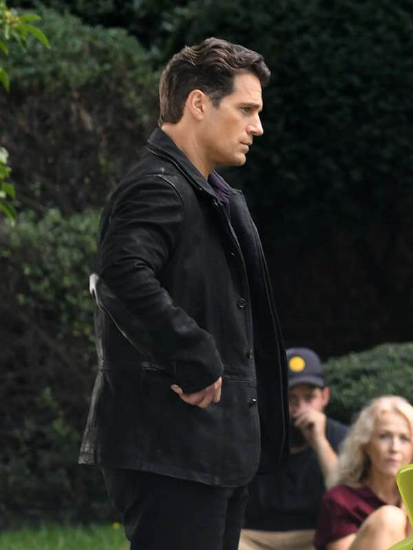 Spy Duo Henry Cavill Black Leather Jacket