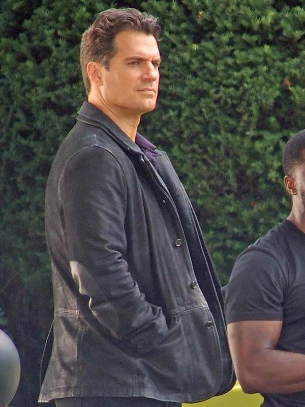 Spy Duo Henry Cavill Black Leather Jacket