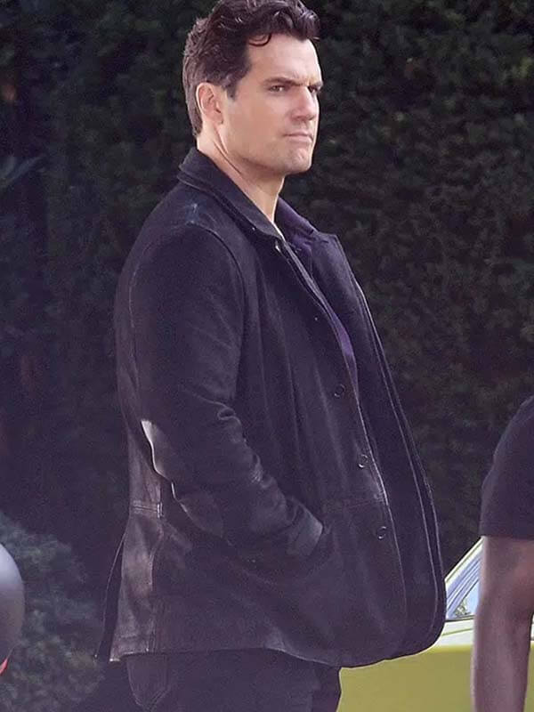 Spy Duo Henry Cavill Black Leather Jacket