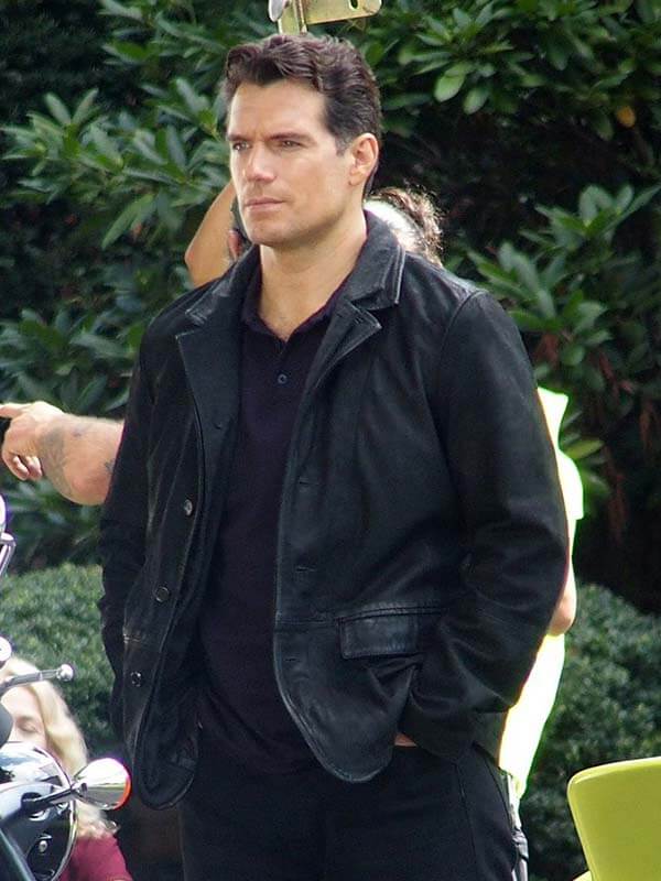 Spy Duo Henry Cavill Black Leather Jacket