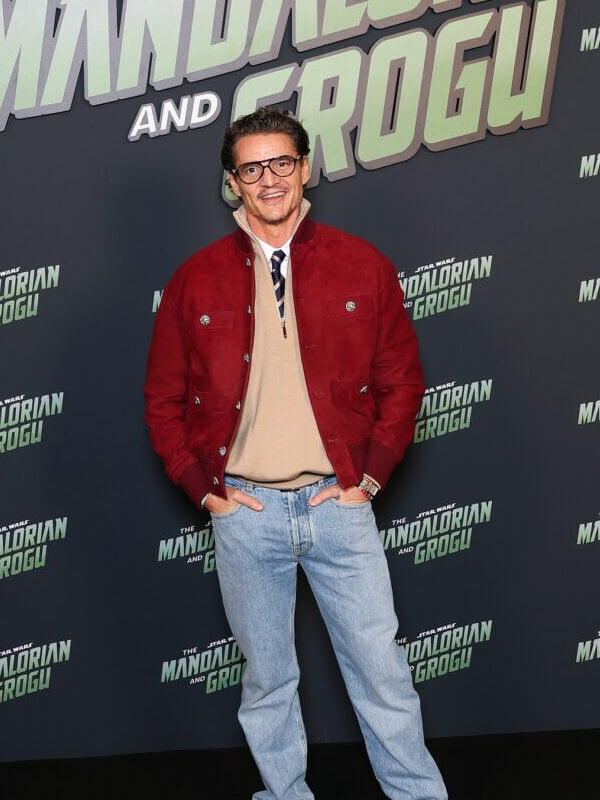 Star Wars The Mandalorian and Grogu Pedro Pascal Suede Bomber Jacket