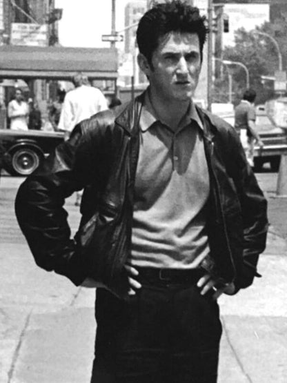 State Of Grace Sean Penn Black Leather Jacket