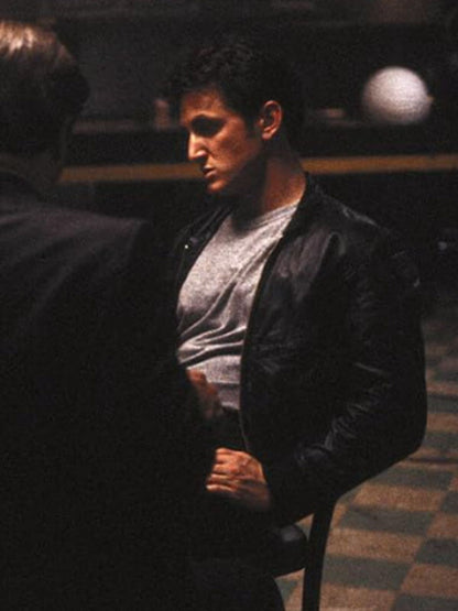 State Of Grace Sean Penn Black Leather Jacket