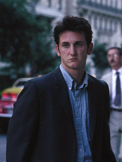 State Of Grace Sean Penn Blue Wool Coat