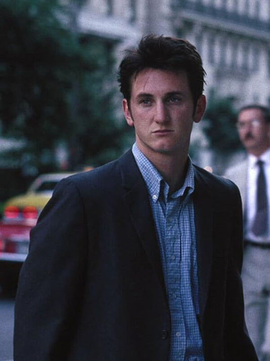 State Of Grace Sean Penn Blue Wool Coat
