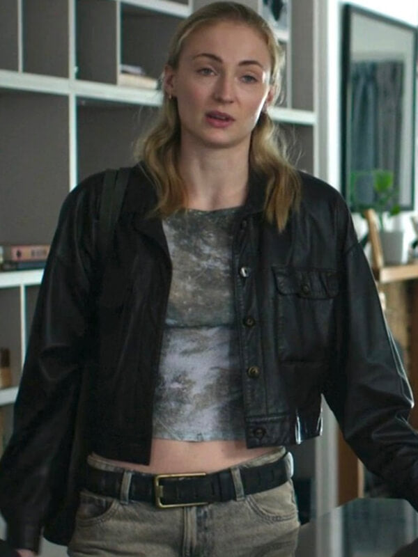 Steal 2026 Sophie Turner Black Leather Jacket