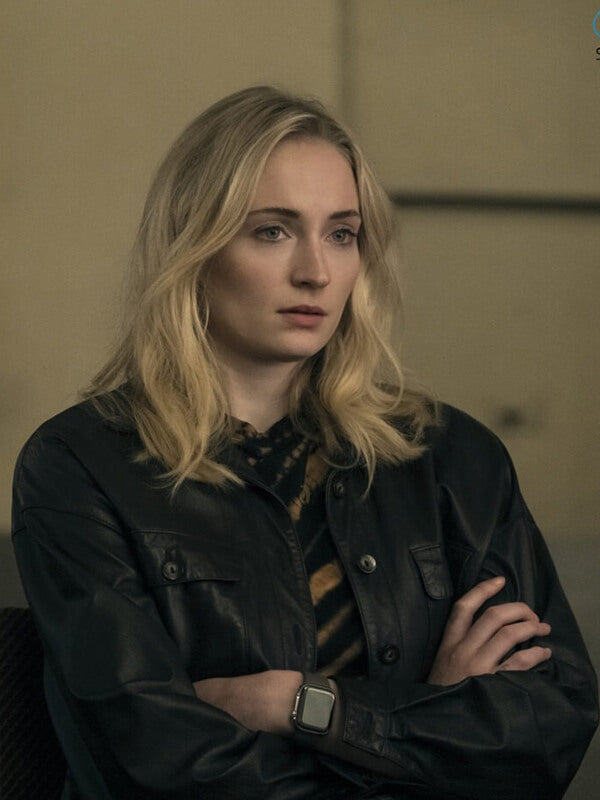 Steal 2026 Sophie Turner Black Leather Jacket