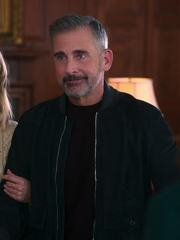 Steve Carell The Four Seasons S01 Suede Bomber Jacket