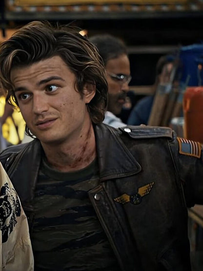 Steve Harrington Stranger Things Brown Leather Jacket
