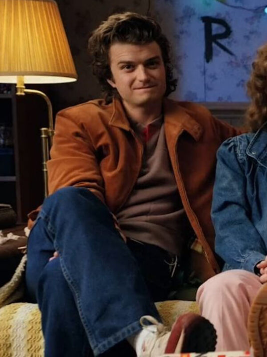 Steve Harrington Stranger Things S05 Brown Jacket