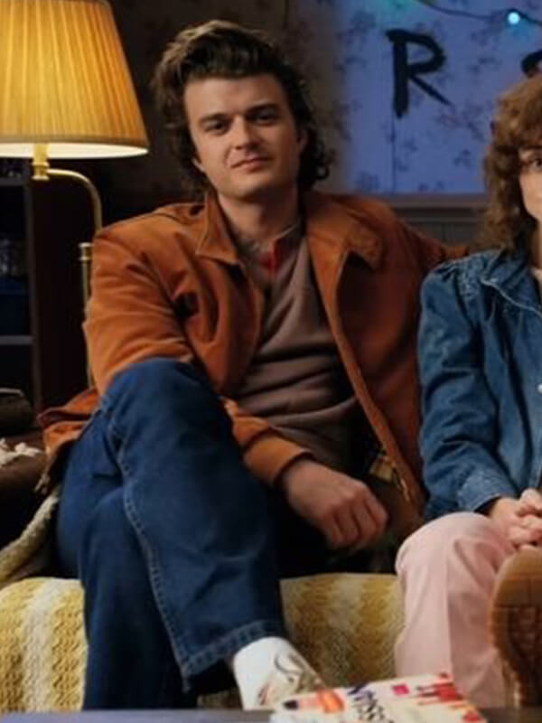 Steve Harrington Stranger Things S05 Brown Jacket