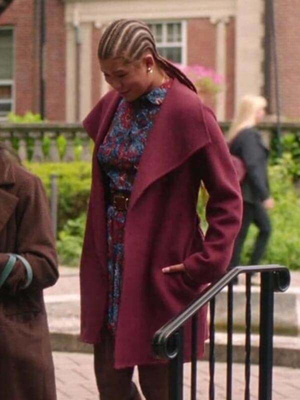 Storm Reid Roommates 2026 Wool Coat