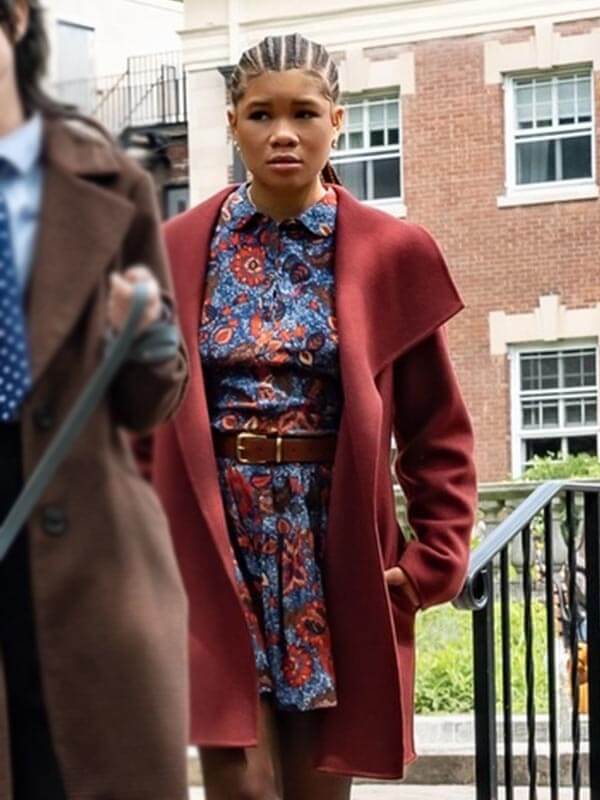 Storm Reid Roommates 2026 Wool Coat