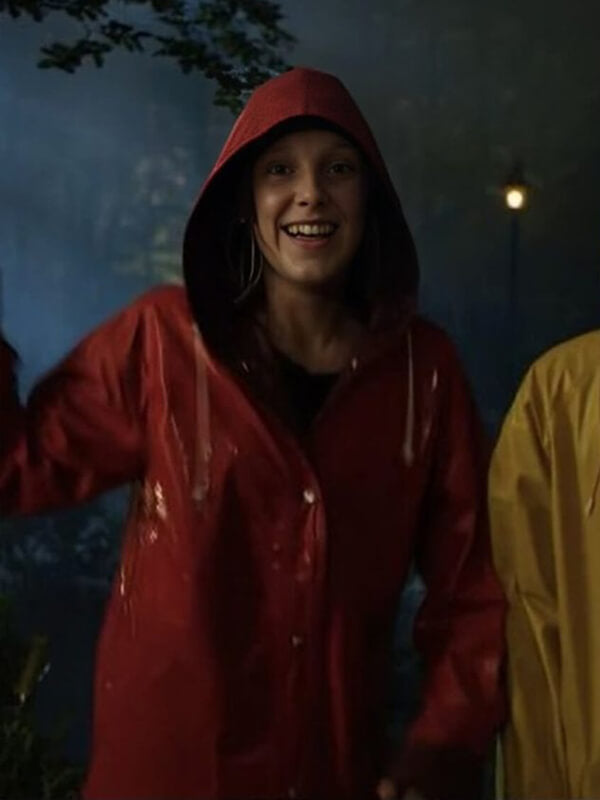 Stranger Things Eleven Red PU Leather Coat