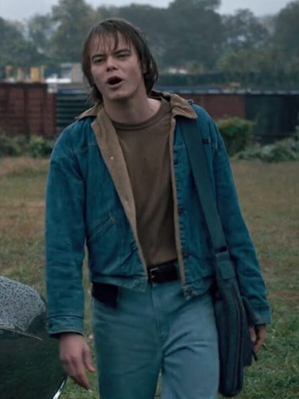 Stranger Things Jonathan Byers Denim Sherpa Jacket