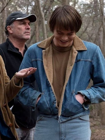 Stranger Things Jonathan Byers Denim Sherpa Jacket