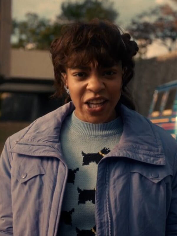 Stranger Things S05 Erica Sinclair Purple Puffer Jacket