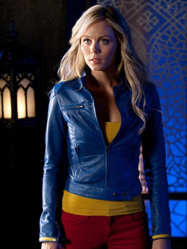 Supergirl Kara Danvers Blue Leather jacket