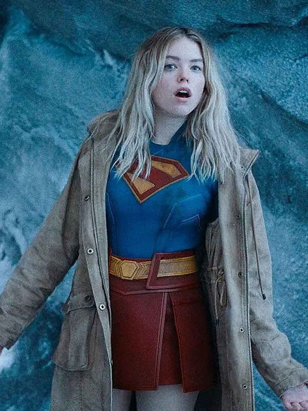Superman 2025 Supergirl Milly Alcock Hooded Coat