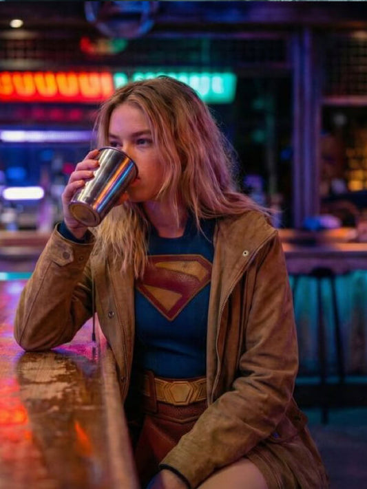 Superman 2025 Supergirl Milly Alcock Hooded Coat