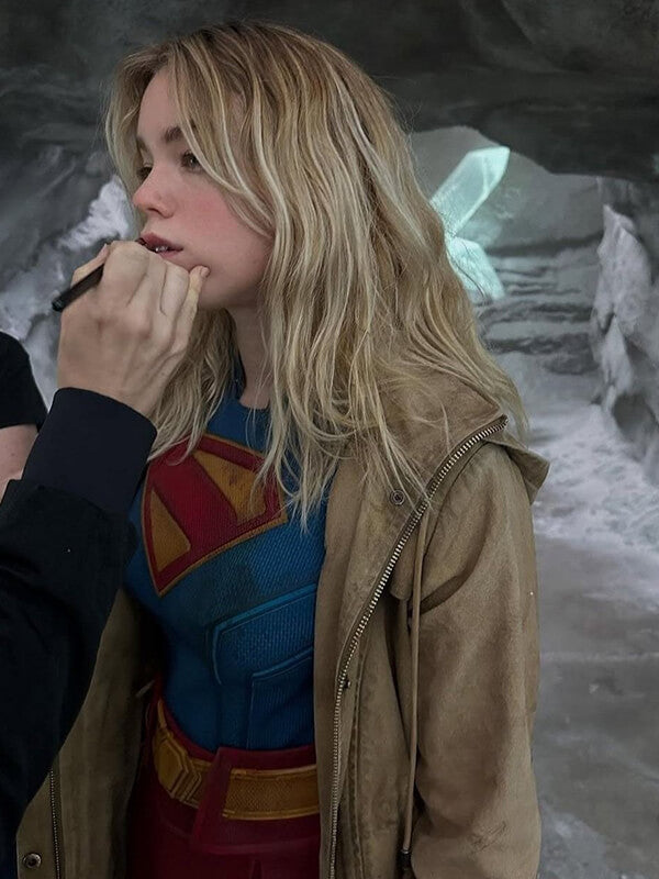 Superman 2025 Supergirl Milly Alcock Hooded Coat