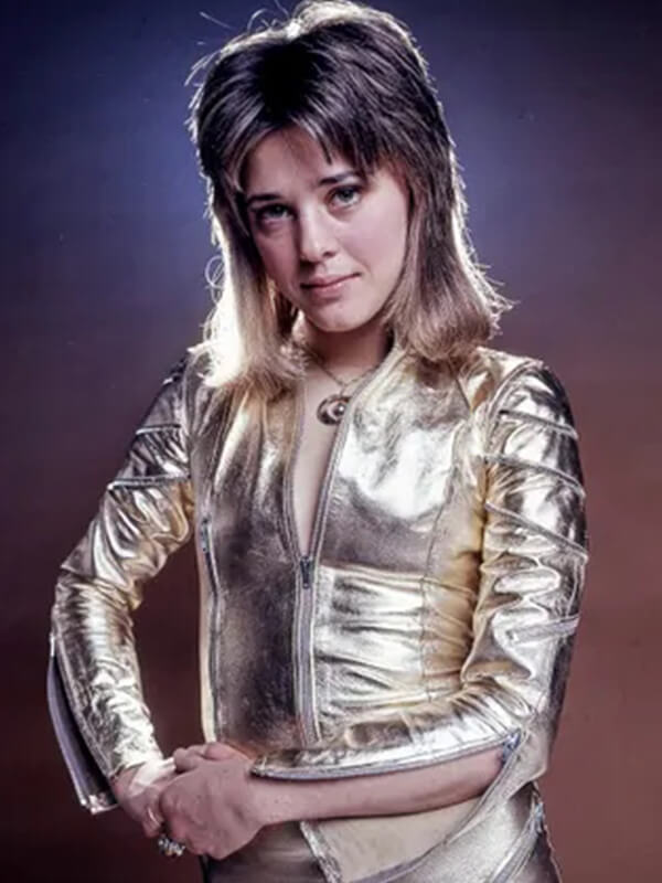 Suzi Quatro Glam Rock Era 1970s Silver Leather Jacket