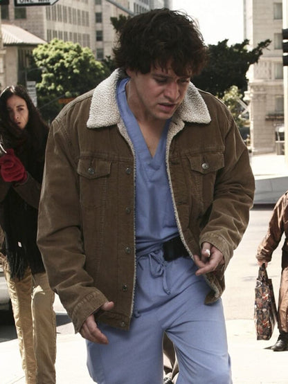 T.R. Knight Grey's Anatomy Brown Corduroy Jacket