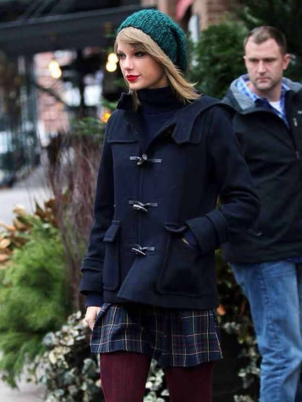 Taylor Swift Blue Duffle Wool Coat