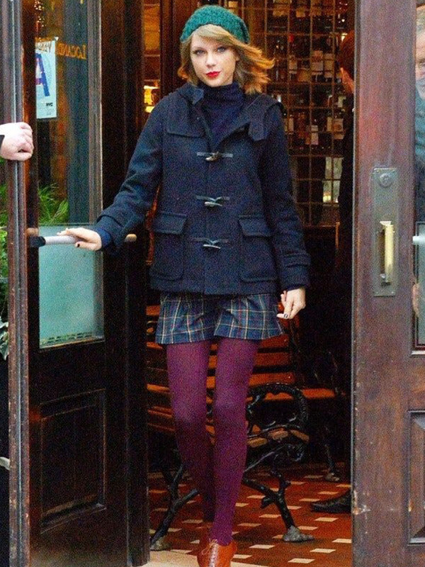 Taylor Swift Blue Duffle Wool Coat