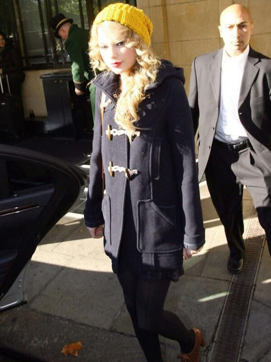 Taylor Swift Duffle Blue Wool Coat