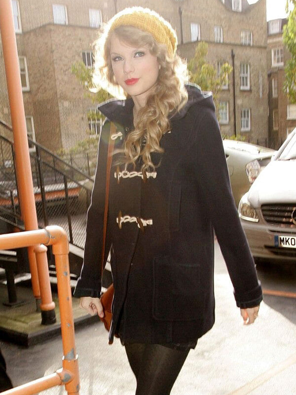 Taylor Swift Duffle Blue Wool Coat