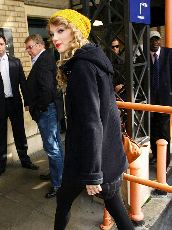 Taylor Swift Duffle Blue Wool Coat