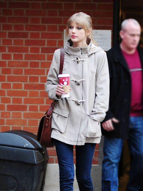 Taylor Swift Grey Duffle Wool Coat