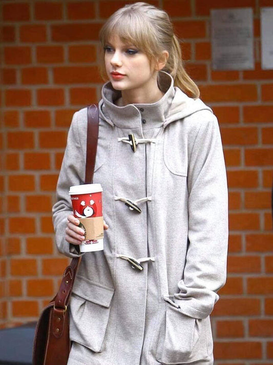 Taylor Swift Grey Duffle Wool Coat