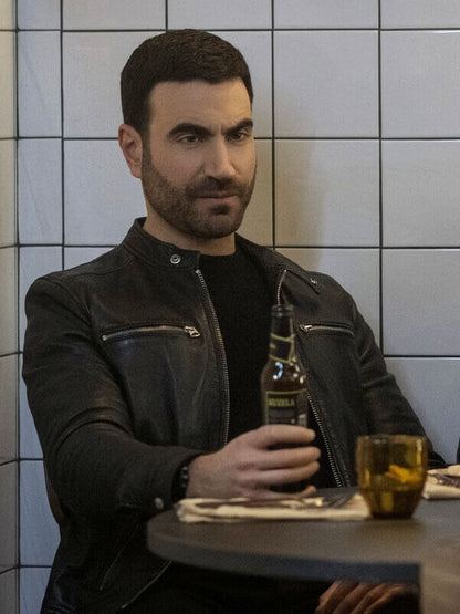 Ted Lasso Brett Goldstein S02 Black Leather Jacket
